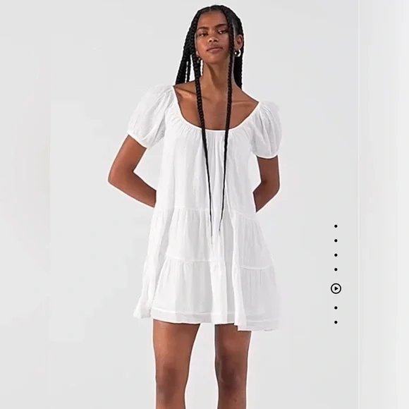 knee length dresses for ladies Cameo High Neck Flocked Mesh Insert Skater Mini Dress – Disturbia main image 0